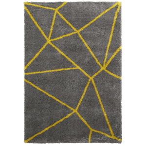 Šedo-žlutý koberec Think Rugs Royal Nomadic Grey & Yellow, 120 x 170 cm