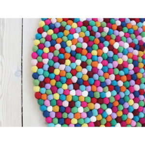 Kuličkový vlněný koberec Wooldot Ball Rugs Multi, ⌀ 200 cm