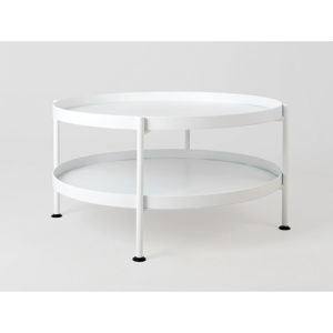 Bílý konferenční stolek Custom Form Hanna, ⌀ 80 cm