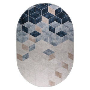 Bílo-modrý pratelný koberec 80x120 cm – Vitaus