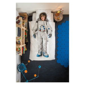 Bavlněné povlečení na jednolůžko Snurk Astronaut, 135 x 200 cm