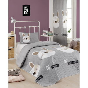 Set přehozu přes postel a povlaku na polštář s příměsí bavlny Eponj Home Tavsancik Light Brown, 160 x 220 cm