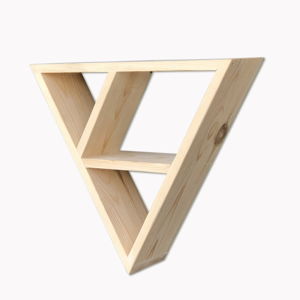 Dřevěná nástěnná police Simple Triangle