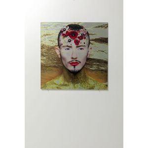 Skleněný obraz Kare Design Flower Man, 80 x 80 cm