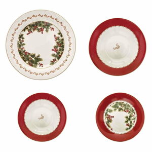 18dílná porcelánová sada nádobí s vánočním motivem Brandani Le Bacche