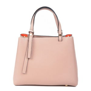 Pudrově růžová kožená kabelka Renata Corsi Luca