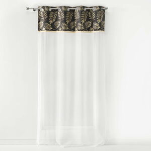 Bílo-antracitová voálová záclona 140x280 cm Adelor – douceur d'intérieur