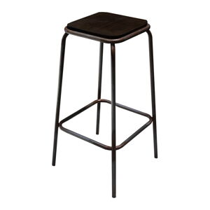 Černá barová židle z mangového dřeva Industrial – Antic Line
