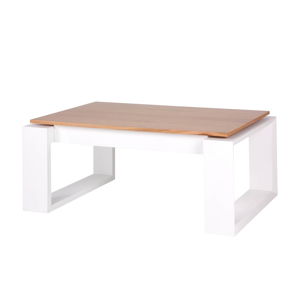 Hnědo-bílý konferenční stolek sømcasa Porto