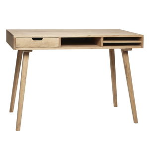 Pracovní stůl z dubového dřeva se zásuvkou Hübsch Keld