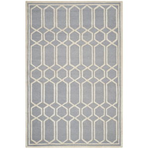 Šedý vlněný koberec Safavieh Olivia, 274 x 182 cm