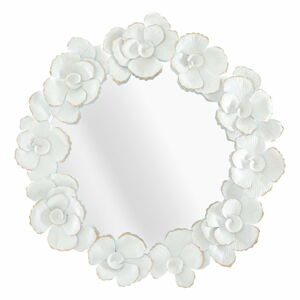 Nástěnné zrcadlo v bílém rámu Mauro Ferretti Flower