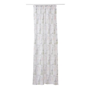 Bílo-šedá záclona 140x245 cm Tour – Mendola Fabrics