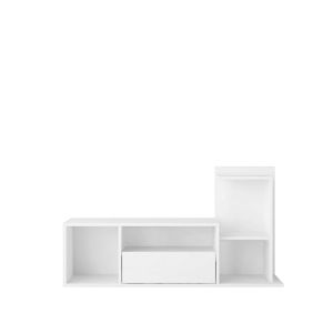 Bílý TV stolek Sumatra, šířka 120 cm