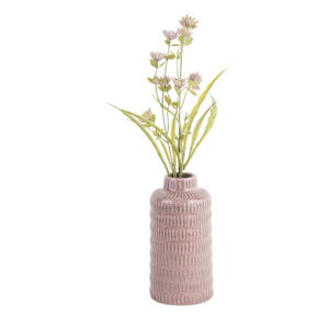 Světle růžová keramická váza PT LIVING Nostalgia, výška 17,5 cm