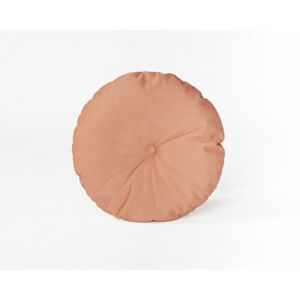 Kulatý dekorativní polštář se sametovým potahem Velvet Atelier Peach, ⌀ 45 cm