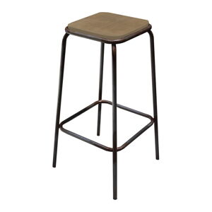 Černo-béžová barová židle z mangového dřeva Industrial – Antic Line