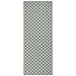Zeleno-krémový oboustranný koberec vhodný i na ven Bougari Nizza, 80 x 150 cm