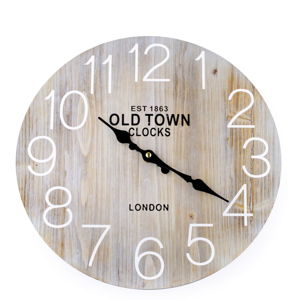Dřevěné nástěnné hodiny Dakls Johana, ø 34 cm