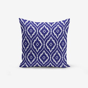 Povlak na polštář s příměsí bavlny Minimalist Cushion Covers Blue Ethnic Modern, 45 x 45 cm