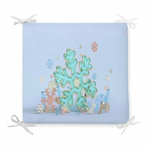 Vánoční podsedák s příměsí bavlny Minimalist Cushion Covers Pastel Snowflake, 42 x 42 cm