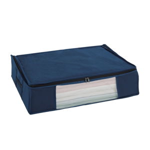 Modrý vakuový úložný box Wenko Air, 50 x 65 x 15 cm