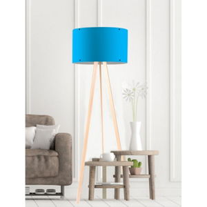 Modrá stojací lampa Simple
