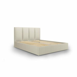 Béžová dvoulůžková postel Mazzini Beds Juniper, 180 x 200 cm