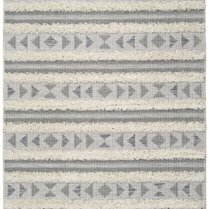 Bílo-šedý koberec Universal Cheroky Triangles, 55 x 110 cm