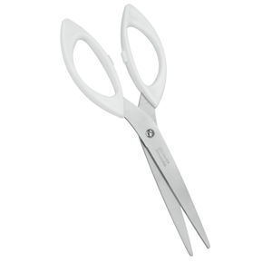Bílé nůžky z nerezové oceli Metaltex Scissor, délka 21 cm