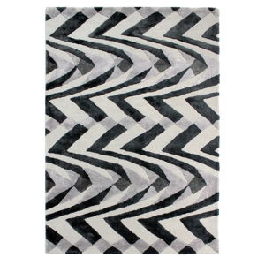 Černo-šedý ručně tkaný koberec Flair Rugs Jazz, 160 x 230 cm