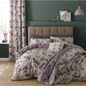 Prošívaný přehoz přes postel Catherine Lansfield Painted Floral, 220 x 230 cm
