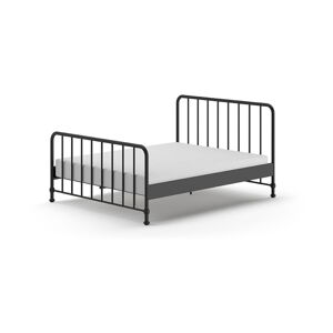 Černá kovová jednolůžková postel s roštem 160x200 cm BRONXX – Vipack