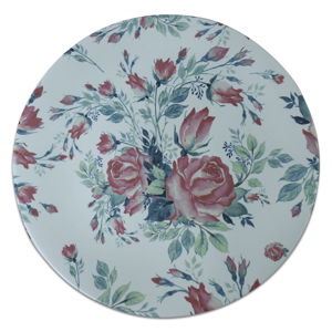 Modrý keramický talíř Roses, ⌀ 26 cm