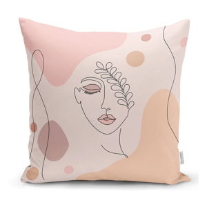 Povlak na polštář Minimalist Cushion Covers Drawing Woman Pastel, 45 x 45 cm
