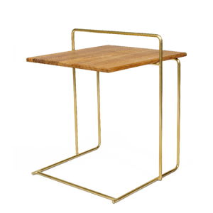 Odkládací stolek s deskou z dubového dřeva Askala Carlo Bronze