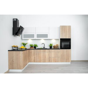 Rohová kuchyně s pracovní deskou (bez montáže) 170–290 cm Nico – STOLKAR