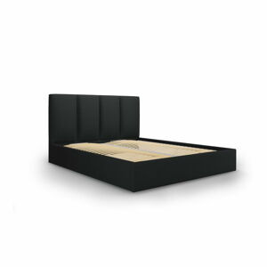 Černá dvoulůžková postel Mazzini Beds Juniper, 160 x 200 cm