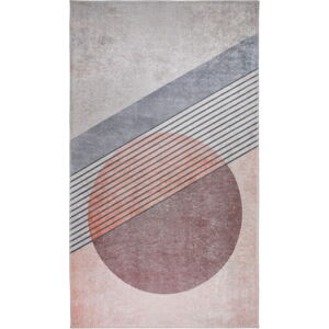 Pratelný koberec ve světle růžovo-šedé barvě 80x150 cm – Vitaus