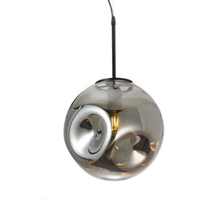 Závěsné svítidlo z foukaného skla v šedé barvě Leitmotiv Pendulum