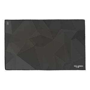 Černý ručník na jógu Yoga Design Lab Geo Night, 61 x 38 cm