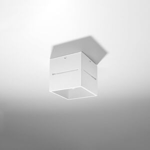 Bílé stropní svítidlo s kovovým stínidlem 10x10 cm Lorum – Nice Lamps
