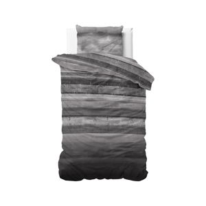 Šedé flanelové povlečení na jednolůžko Sleeptime Marcus, 140 x 220 cm