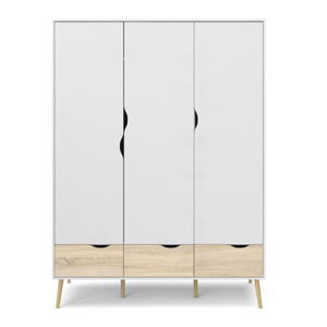 Bílá šatní skříň Tvilum Oslo, 147 x 200 cm