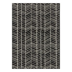 Černý koberec Ragami Velvet, 80 x 150 cm