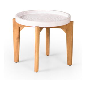 Zahradní stolek s růžovou betovonou deskou Bonami Selection Bari, ø 55 cm