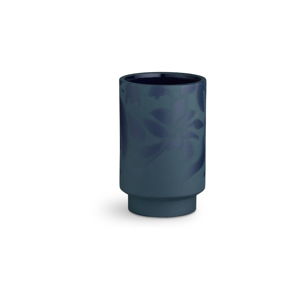 Tmavě modrá kameninová váza Kähler Design Kabell, výška 12,5 cm