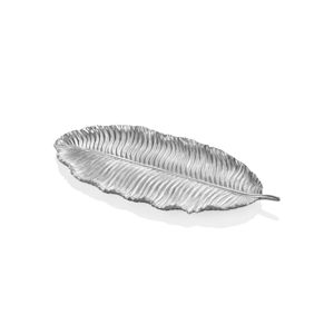 Dekorativní list ve stříbrné barvě The Mia Leaf, 39 x 17 cm