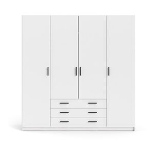 Bílá šatní skříň Tvilum Sprint, 195,5 x 200 cm