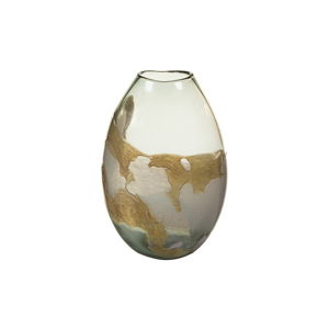 Ručně vyráběná křišťálová váza Santiago Pons Earth, výška 28 cm
